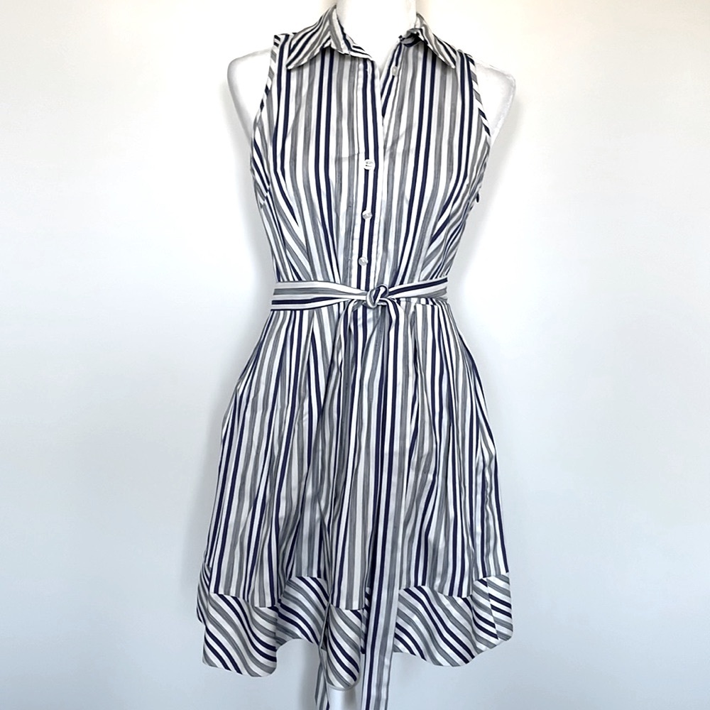 Milly Stripe Shirtdress Size 4 - Picture 3 of 13